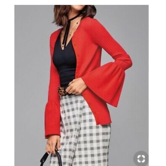 NWT Cabi Women’s Red Trumpet Cardigan Size Small - Picture 1 of 9